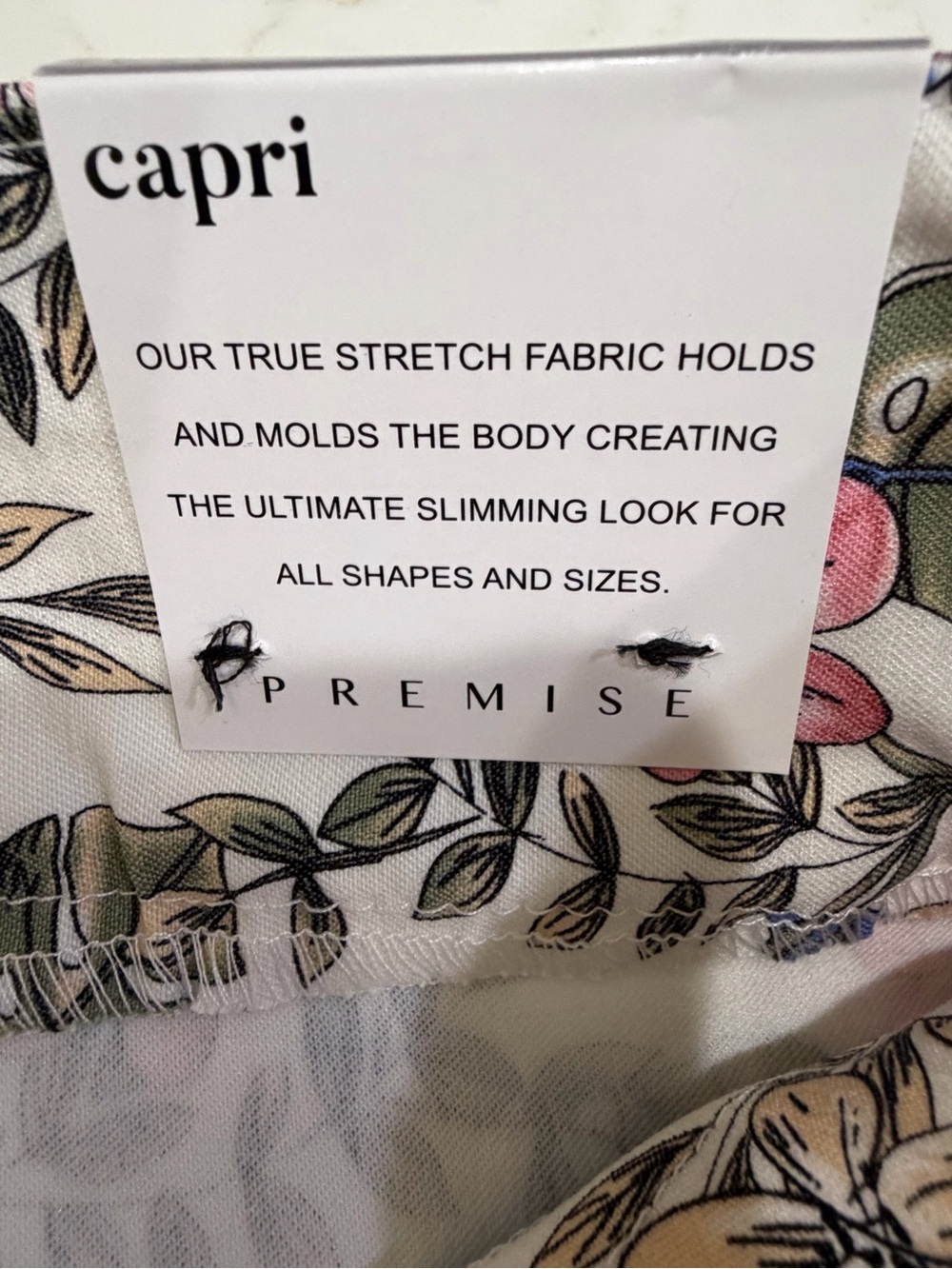 Premise ππ Capri Tropical Floral Stretch Tummy Control Pull-On Size Medium - Picture 6 of 15